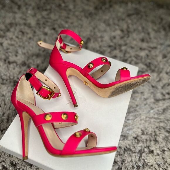 Versace pink and gold stud heels - Picture 5 of 7